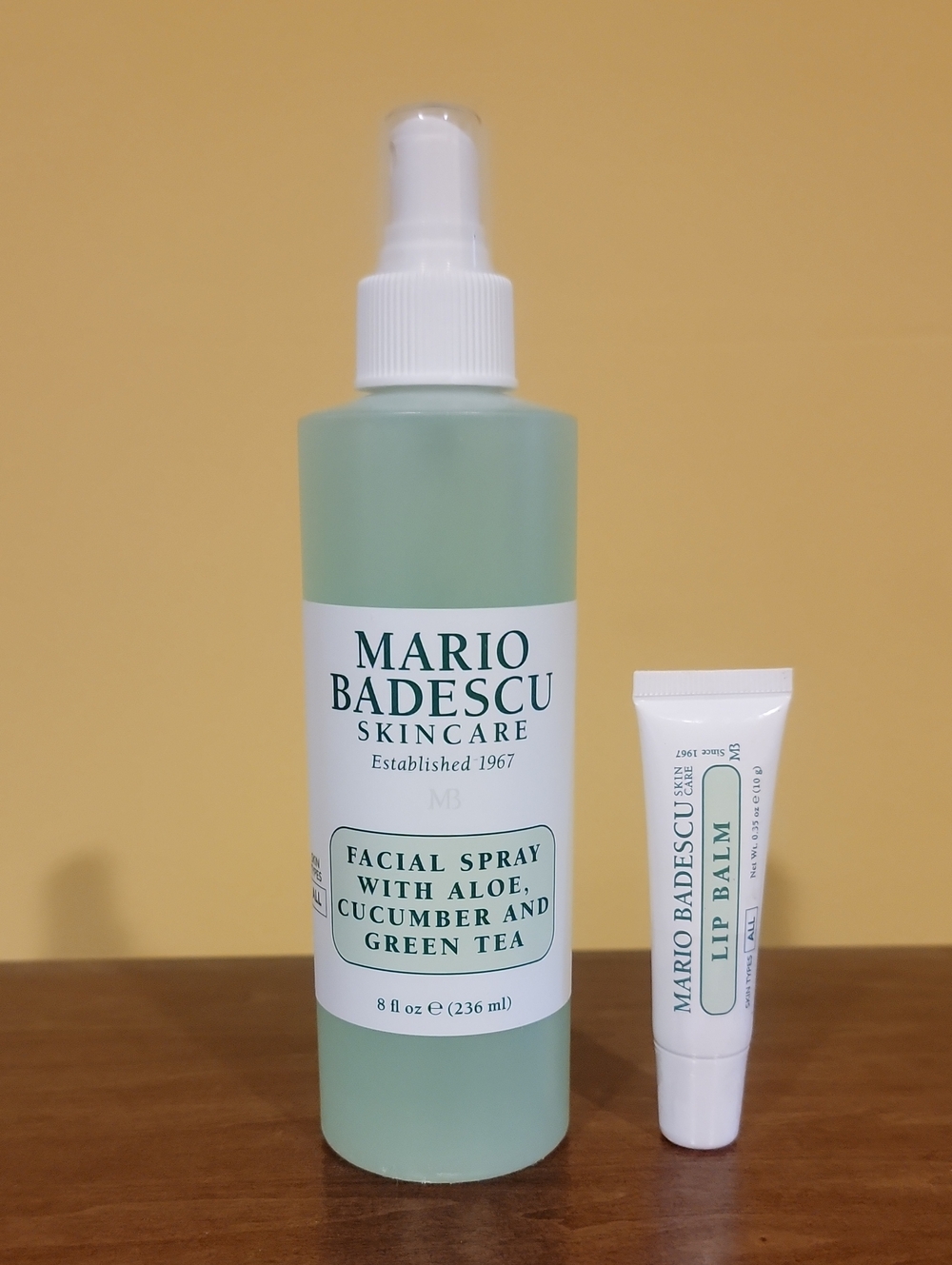 Mario Badescu Facial Spray & Lip Balm Duo — Green and White